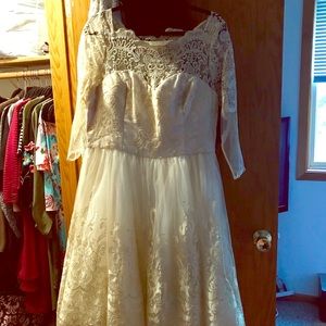 Chi chi London dress in ivory